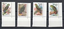 TIMBRE STAMP 4 BRESIL Y&T#1443-46 OISEAU PERROQUET NEUF**/MNH-MINT 1980 ~E31