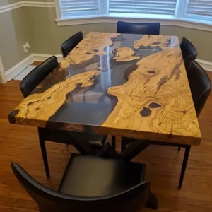 Translucent Pigment Epoxy Resin Dining Coffee Table Top Home Decor Gift - Picture 1 of 5