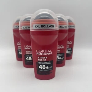 6x L'OREAL MEN EXPERT STRESS RESIST ROLL-ON ANTI-PERSPIRANT DEODORANT 50ML - Picture 1 of 2
