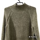 American Eagle Outfitters Green Mock Neck Wool Blend Asymmetric Sweater Sz Large