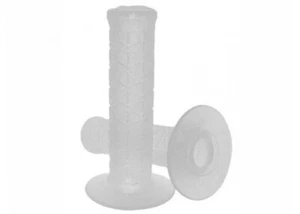 OLD SCHOOL BMX AME Tri Grips COPPIA impugnature bici bicicletta trasparenti con adesivo - Foto 1 di 2