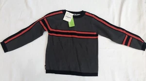 Boys Grey, W/Red And Black Trim Ski Sweater By Obermeyer Sz Large (6-7) NWT - Picture 1 of 10