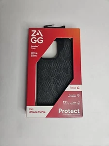ZAGG - London Snap MagSafe Compatible Case with Fabric Exterior For Apple 15 Pro - Picture 1 of 6