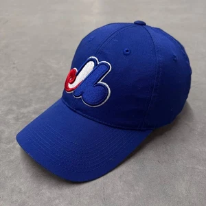 Vintage 90s Montreal Expos SnapBack Hat Cap Blue MLB Canada - Picture 1 of 7