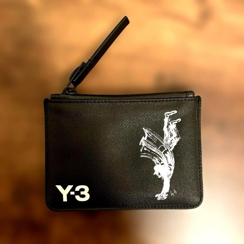 Yohji Yamamoto x Adidas Y-3 Cartera Estuche para Monedas Negro con Bolsa Protectora Japón Foto 1 de 4