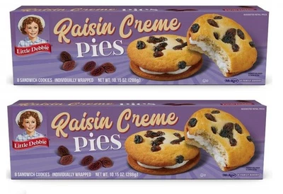 Little Debbie Raisin Creme Pies, 2 Boxes, 16 Sandwich Cookies FAST FREE DELIVERY - Image 1 of 2