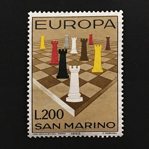San Marino Italy 1965 single issue MNH ** Europa chess Sc#621 Yv#654 - image 1 of 1
