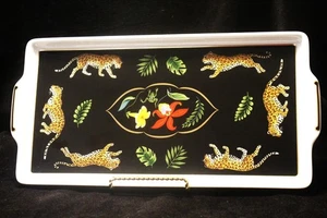 LYNN CHASE JUNGLE JAGUAR TRAY - Picture 1 of 4