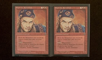 (2) Magic: The Gathering Eron the Relentless MTG Homelands Vintage MP - Image 1 of 2