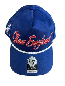 New England Patriots Hat '47 Brand Hitch White Cord Retro Diamond Style Cap - Picture 1 of 5