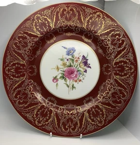 Royal Worcester Hand Painted Cabinet Plate Real Gold Gilt 10.5” Vintage 1951 - Picture 1 of 12