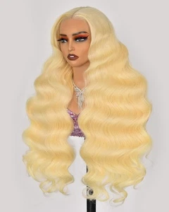 30 Inch 613 13x6 Lace Front Wig Human Hair 200 Density Blonde Wig Human Hair ... - Bild 1 von 6