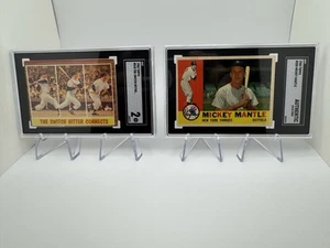 1960 Mickey Mantle #350 SGC Authentic & 1962 Mickey Mantle #318 SGC 2 Lot! - Picture 1 of 4