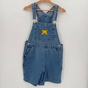 Vintage Womens Disney Winnie The Pooh Denim Overalls Size Medium Licensed Retro - Picture 1 of 12