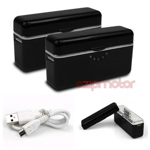 2X 2800MAH EXTERNER SCHWARZER AKKU BACKUP LADEGERÄT USB IPHONE 4S 4 3GS IPOD TOUCH - Bild 1 von 1
