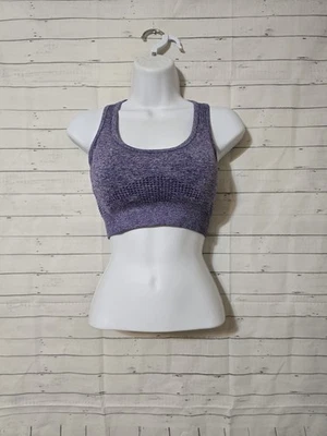 Sujetador deportivo para mujer sin marca púrpura acolchado espalda deportiva, talla S Foto 1 de 4