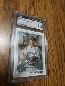 2010 Bowman Draft Picks Prospects Russell Wilson 1st Bowman Card CGC 9.5 Mint+ - Picture 1 of 3