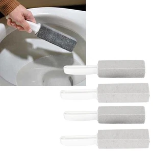 ^4Pcs Pumice Stone Toilet Brush Long Handle Easy Stain Removal Safe Pumice Stick - Picture 1 of 12