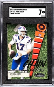 Panini Contenders 2021 Josh Allen Chain Movers SGC 7 casi nuevo - Imagen 1 de 2