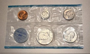 1964 KENNEDY - SILVER MINT SET P (5 COINS) NO ENVELOPE - Picture 1 of 1