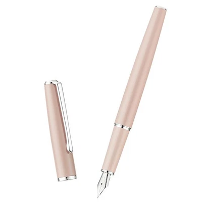 Pluma Estilográfica Hongdian 920S Metal Rosa con Convertidor de Plumín de Punta Fina de Acero Foto 1 de 4