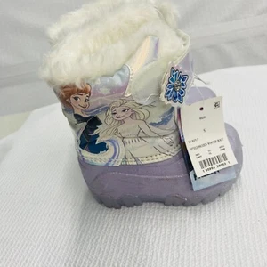 Disney® Frozen Toddler Girl’s Lighted Winter Snow Boot Size 5 NEW - Picture 1 of 11