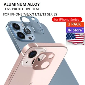 2Pcs Apple iPhone 12/13 Series Metal Titanium Camera Lens Screen Protector Cover - Picture 1 of 29