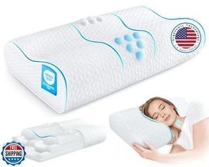 zibroges Sandwich Hals Nackenkissen Queen Size - Dynamic Memory Foam Pillo - Bild 1 von 5