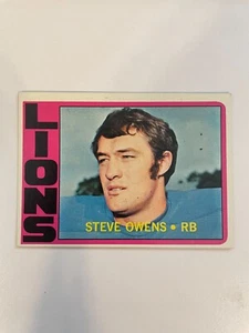 1972 Topps #25 Steve Owens Detroit Lions novato radiocontrol - Imagen 1 de 2