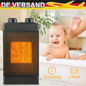 1500W Heizlüfter energiesparend Heizung Elektroheizung 3 Modi 70° Oszillation - Bild 1 von 10