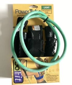 GoFit Power Tube with Grip Handles Light Resistance With Door Anchor Green New