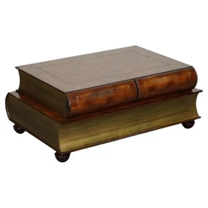 VINTAGE THEODORE ALEXANDER SCHOLARS STACK LIBRARY BOOKCASES COFFEE TABLE DRAWER - Picture 1 of 16