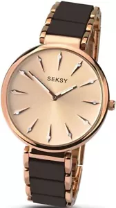 Sekonda Seksy Ladies Watch with Rose Gold Dial and Brown 2215 - Picture 1 of 4
