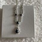 Vieste Crystal Collection Necklace, New In Box With Tags, Silver, Rhinestone