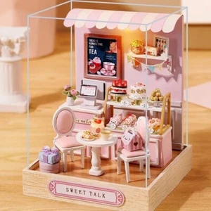 DIY Miniature Wooden Doll House LED 3D Puzzle House Kit With Furniture Roombox - Picture 1 of 39