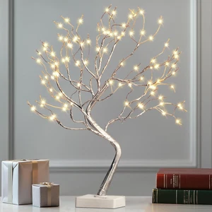 Fairy Light Spirit Tree, 108 Led Lighted Birch Tree, 8 Modes Lighted Trees for D - Picture 1 of 12