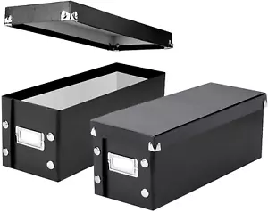 2 CD Storage Rack Box Holder Disk Case Media Display Space Store Organizer Black - Picture 1 of 10
