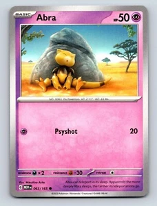 Tarjeta Pokémon Rosa Rareza Psíquica Ataque Psyshot Abra HP 50 - Imagen 1 de 10