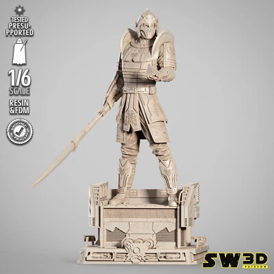 Darth Bane 3D Printed Figure, Star Wars Sith Founder Statue, Unpainted - Image 1 of 4