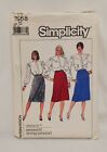 Slim Personal Fit Skirt Sewing Pattern 7668 Simplicity 1986 Misses Size 12 Cut