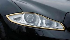 24K Gold Plated Jaguar XJ X351 Headlight Trims - Picture 1 of 5