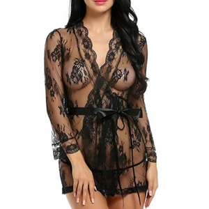 US Women Lace Sexy Lingerie Nightwear Sleepwear G-string Babydoll Underwear Set - Picture 1 of 16