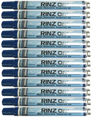 Dykem Rinz off Washable marker BLUE - 1 dozen - Image 1 of 4
