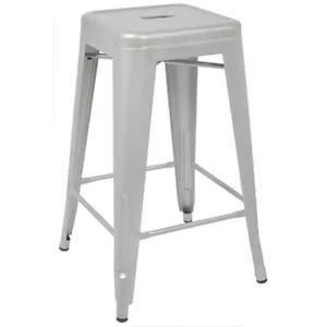 Nuevo! Moderno Acero 24" Taburete De BAR -establecer 4 Retro Tolix-Style Barra - Imagen 1 de 1