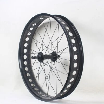 20/24/26X4.0 Inch Beach Snow Bike Front/Rear Wheels Fat Bicycle Front Wheels 36H - Image 1 of 4