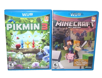 Pikmin 3 (Complete) + Minecraft (Nintendo Wii U Video Games) Great Shape TESTED! - Image 1 of 4