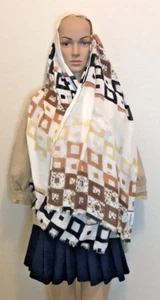 North Style Rayon Geo Print Scarf - Picture 1 of 7