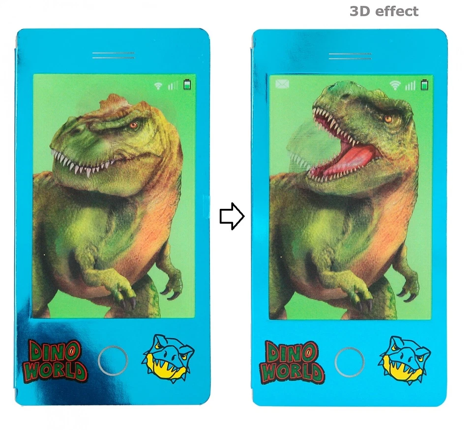 Carnet de notes smartphone 3D Dino World Tyrannosaure
