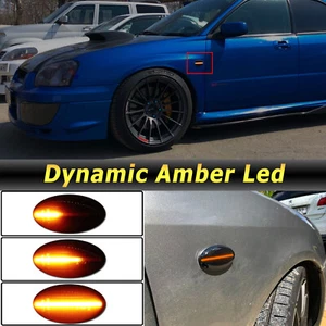 Intermitentes laterales LED para SUBARU Impreza Wrx Sti tipo GD/GG AÑO 2000-2007 NEGRO DE - Imagen 1 de 10