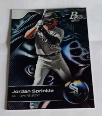 2023 Bowman Platinum Jordan Sprinkle Top Prospect Base Card #TOP-13 - Image 1 of 2